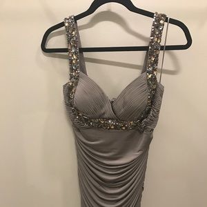 Cache Embellished Ruched Body-Con Dress